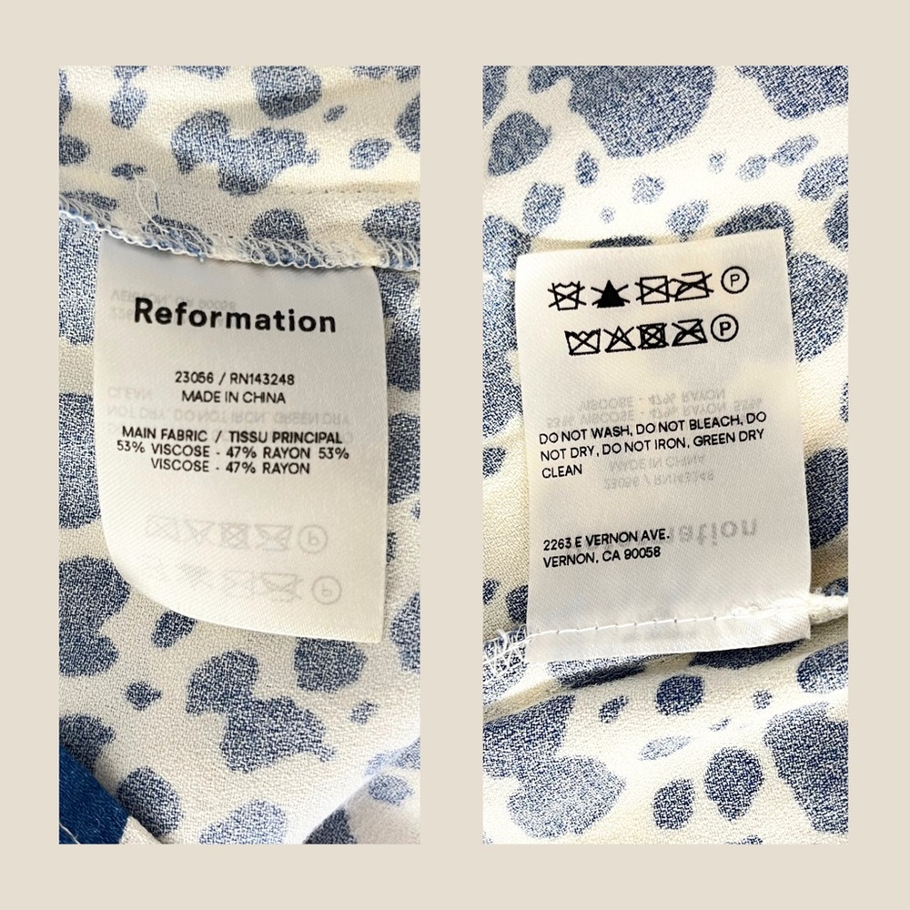 Reformation Humphrey Mini Dress in Rainey Blue - Size 4 - Picture 13 of 13